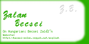 zalan becsei business card